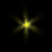 yellow star-shaped icons on a black background, each with varying brightness and blur levels