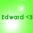 Green background with four identical showing "Edward <3" text and white light effects, each 's light effect position differs slightly across observations