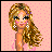 Pixelated image of a woman with long blonde hair, earrings, and a pink dress against a pink polka-dot background, with 'ready to dance' text.