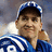 A pixelated image of a person in blue and white sports attire with text overlays on solid blue background.