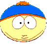 Yellow cartoon head with blue cap and orange tuft, displaying multiple facial expressions including wide eyes, closed eyes, squinting, smiling, and a speech bubble reading 'CHEESYPOOF'.