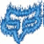 Blue abstract shape with white highlights on left, black text 'Vaught', 'Yamaha', and '148' on right against white background.