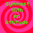 Green text reading 'Gymnast With An Attitude' over a red and pink spiral background in four identical