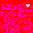 Red background with purple pixelated text and symbols, including a white heart and scattered white dots.