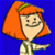 Pixelated cartoon character with orange hair and green headband on blue background, next to green text "Original Icons .com" on dark green background in a 2-frame contact sheet.