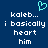 A static digital image with a dark blue background, displaying white pixelated text and a cyan heart symbol above the text.