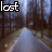 A road scene with the word 'lost' in the top-left corner, displayed in a of six showing sequential animation frames