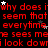 Red text repeats 'why does iwhy does iwhy does i' and related phrases on black background with scattered white stars.