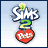 Animated sequence showing a dog's head rotating with 'Sims 2 Pets' logo above, transitioning from full logo to close-up of the dog's face.