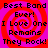 Red and pink spiral background with black text reading "Best Band Ever! I Love One Remains They Rock!" in four identical quadrants.