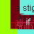 Red circular clock icon with black hands on dark background, surrounded by fragmented text and color blocks.