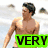 Two side-by-side show a shirtless man on the left and another smiling man on the right, both with green text overlays reading 'VERY' and 'NICEE!' respectively