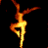 Animated contact sheet of a flame-like figure performing acrobatic poses against black background with gray transparency area at bottom right.