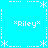 Pixelated cyan background with white text and symbols arranged in a pattern