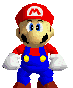 Mario character in red cap with white 'M', blue overalls, and white gloves shown across multiple poses on gray background.