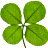A four-leaf clover icon with green leaves on a white background, paired with 'OriginalIcons.com' text in bright green pixelated font on dark green.