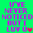 Pixelated text on green background with heart symbol changes between frames.
