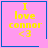 Four pink square with blue borders display yellow text reading "I love connor <3"; two include additional symbols