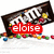 A static image of a tilted M&M's candy bar with scattered colorful candies, overlaid with text reading 'eloise and hattie are best friends' in various colors.