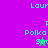 Pixelated text and star symbols on split background with purple, green, and blue sections.