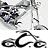 Animated sequence showing a motorcycle icon with color variations and partial black-and-white frames, cycling through red, blue, grayscale, and monochrome states.