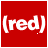 (red) text on red background with white outline, static image showing repeated (red) in