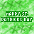 Animated St. Patrick's Day contact sheet showing progressive text degradation across 25 sampled frames on a green shamrock background.