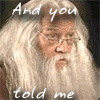 Six show characters from Harry Potter with overlaid text expressing emotional conflict, featuring Albus Dumbledore and Harry Potter in various poses