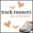 Pixelated image with orange heart shapes and gray text reading 'track numbers' on a white background.