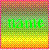 A static pixelated image with a gradient background transitioning from pink at the top to orange and yellow at the bottom, featuring green text reading "TILE" in the center.