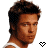 Two side-by-side pixelated images of a person with dark curly hair wearing a white tank top, each featuring a small heart symbol below the head.