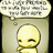 Pixelated yellow figure with closed eyes inside a container, holding a thought bubble with unreadable text.