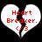 Two identical pixelated heart icons with red text and symbols on black background.