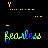 pixelated text-based icons with multicolored letters on black backgrounds, displaying variations of 'YOU TAKE MY HAND AND DRAG ME HEART' and 'first fearless'