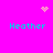 Bright pink background with four cyan 'Heather' text labels arranged in a , each corner featuring distinct pixelated symbols