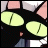 Pixelated anime-style icon with large yellow eyes, pink and white geometric shapes, and black background, paired with 'AnimeIM' text.