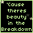 'Cause theres beauty in the Breakdown text animation with star effects on black background, displayed as 11-frame contact sheet (4x3 grid) showing sequential frame changes.