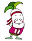 Six cartoon characters in a , each with red headbands and numbered jerseys, displaying varied poses and expressions on white backgrounds