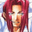 Pixelated image of a character with long red hair and closed eyes, next to black background with white text reading 'AnimeIM' and 'com'