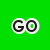 Green background with 'GO' in white circles and partial 'GREEN!' text on the right.