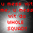 Red pixelated text on a grayscale background with bright light spots, arranged in four quadrants.