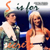Animated sequence of two people in formal attire with text 'S is for secrets' and small heart symbols, showing subtle facial expression changes.