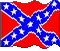 A red flag with a blue saltire crossed by white stars, displayed in multiple positions against a gray background