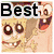 Pixelated cartoon characters with text overlays reading Best Friends For Life, featuring Spongebob Squarepants and Patrick Star in various poses.