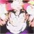 Pixelated image of multiple figures with blurred faces, featuring pink and white tones in the background and dark clothing on the figures.