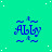 identical blue 'Ally' text icons on a teal background with scattered white dots, each icon surrounded by small wave-like symbols