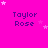 A bright pink background with repeated 'Taylor Rose' text in dark purple, surrounded by white and light pink stars.