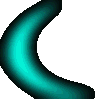 Animated curved shape transitions through cyan, teal, and multicolor gradients against a gray background.
