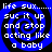 Blue and black spiral background with white text reading "life sux...... suc it up and stop acting like a baby" in four identical quadrants.