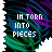 identical pixelated icons featuring 'IN TORN INTO PIECES' text over a swirling teal and purple background with black accents